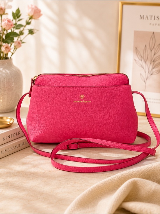 Nanette Lepore Handbags - Nanette Lepore Pink Crossbody Bag Adjustable Strap